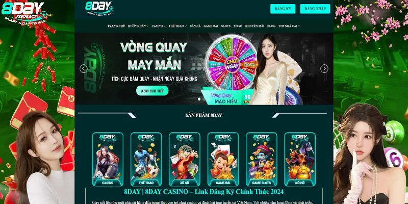 8DAY có vòng quay may mắn cho người chơi casino